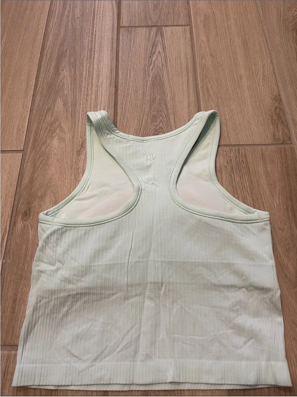 Lululemon Ebb To Street Cropped Racerback Tank Top Kohlrabi Green Sz 6